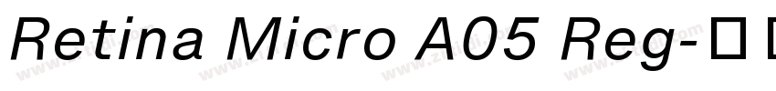Retina Micro A05 Reg字体转换
